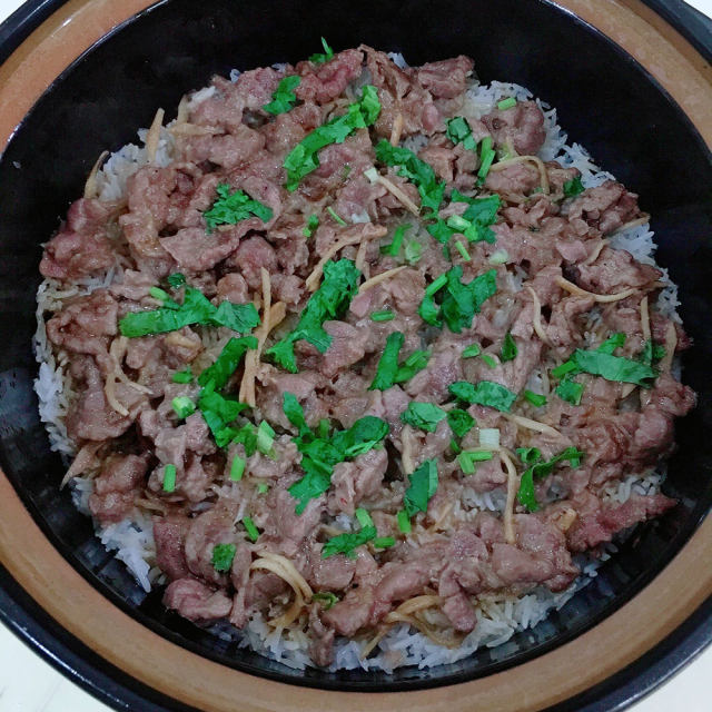 牛肉煲仔饭,锅底米饭的焦香味,特别满足