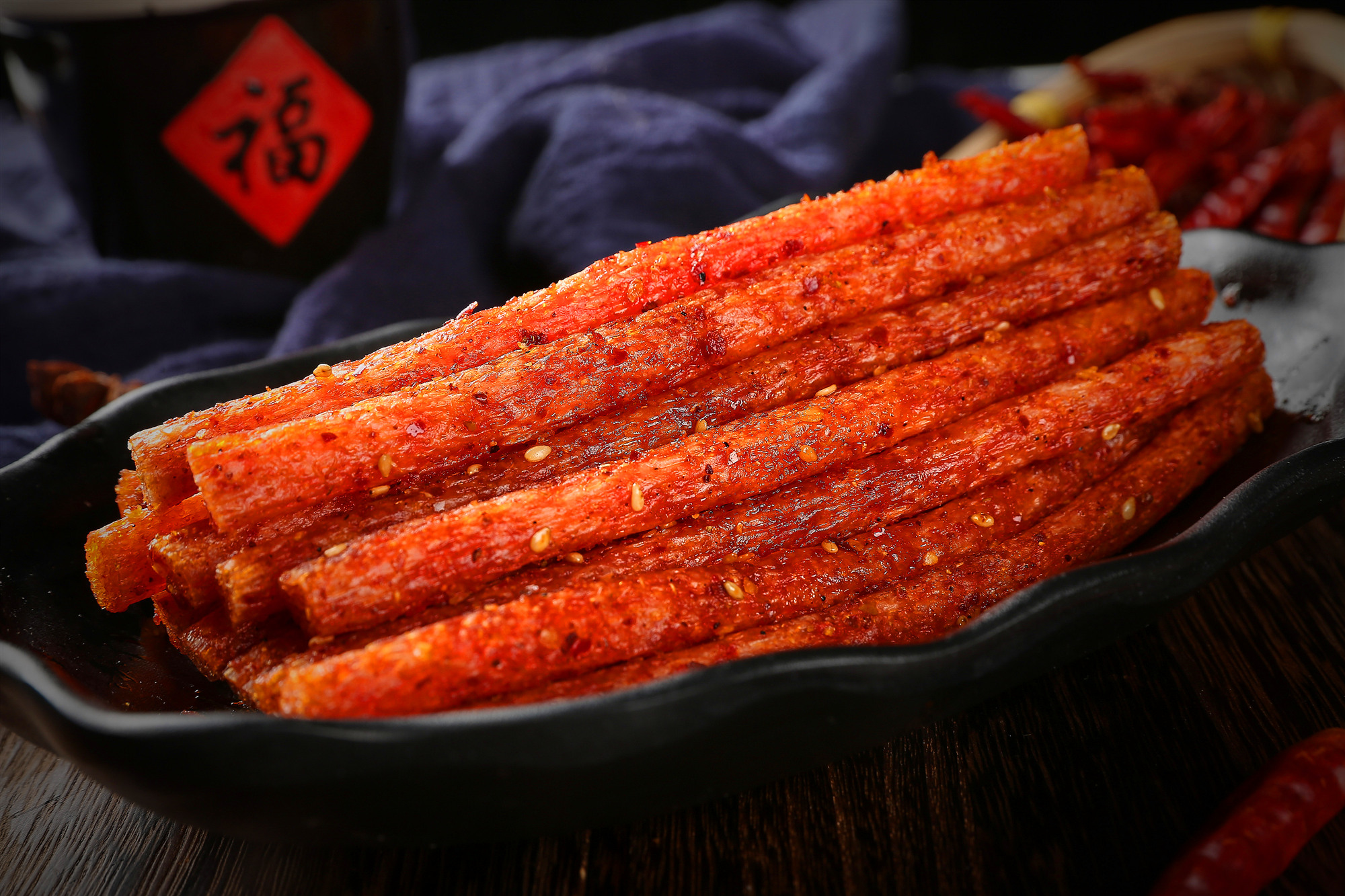 第十名:首先就是大辣条,火遍大江南北,全世界都有它的身影,鲜辣可口.