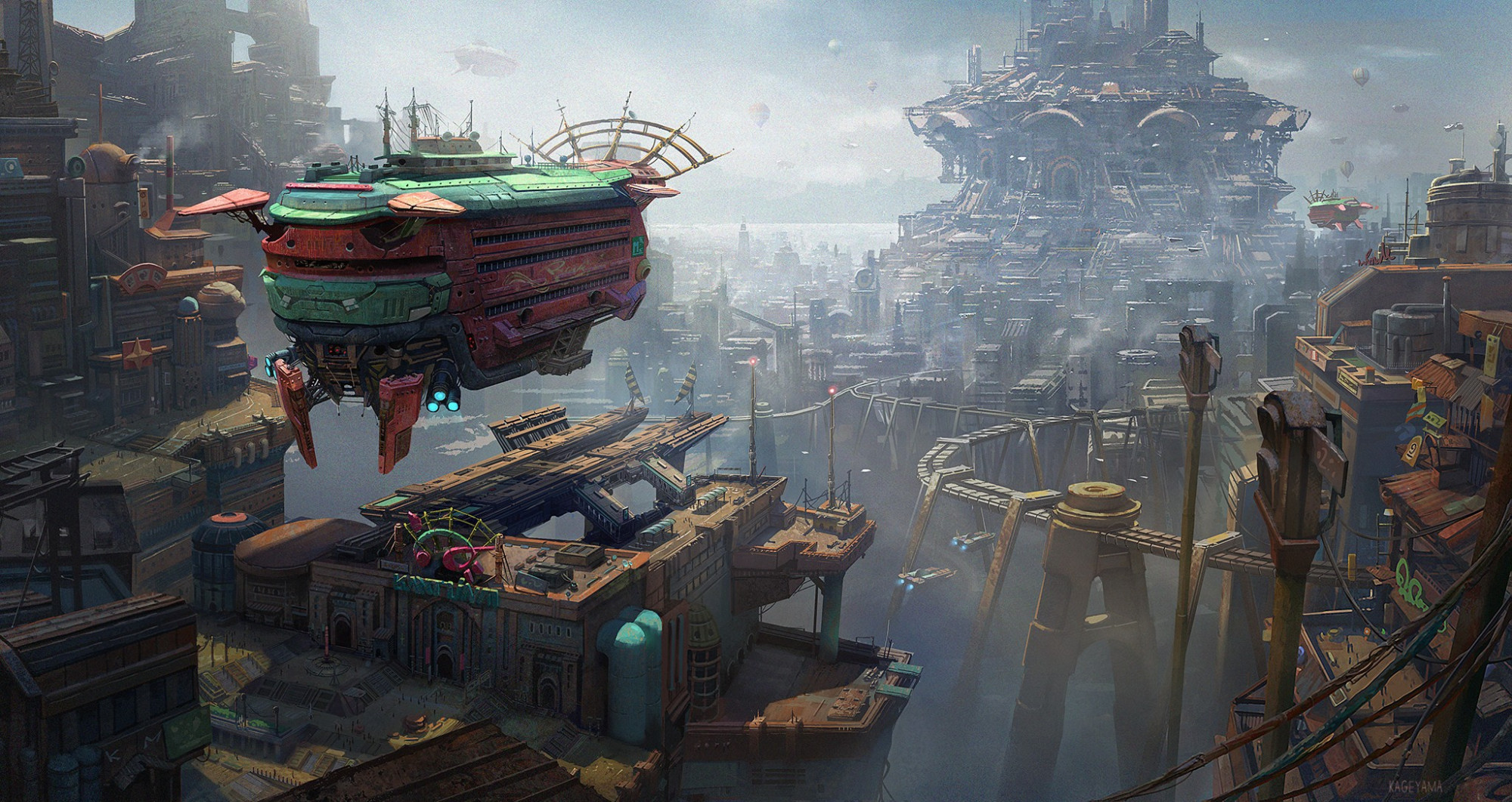 非常不错的一组科幻场景插画作品欣赏