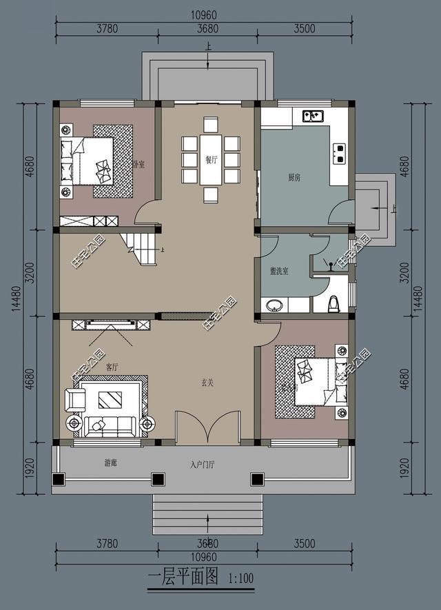 10x14米农村建房图纸图片