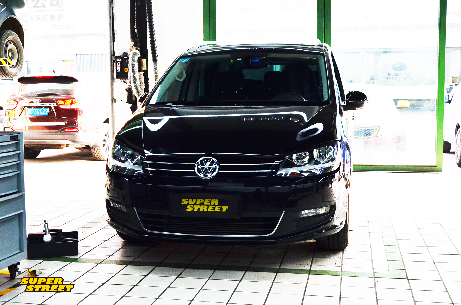 superstreet改装日记 大众夏朗改装eibach短弹簧