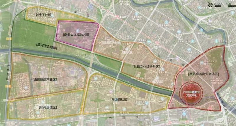 例如红桥区的公元大观,亿城堂庭,北岸中心;以及光荣道北侧相去不远的