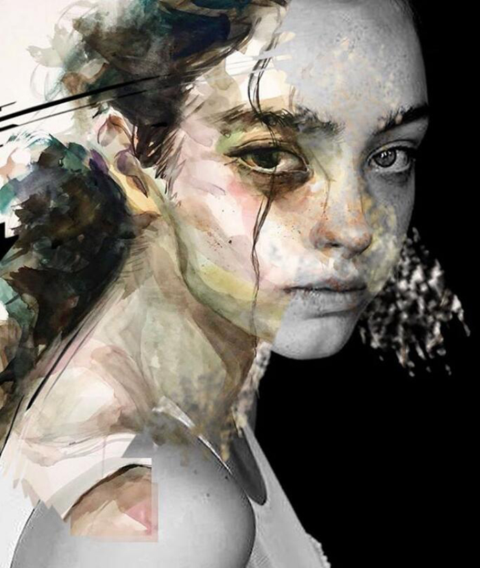 精彩渲染 意味深长的艺术水彩肖像设计绘画(二)