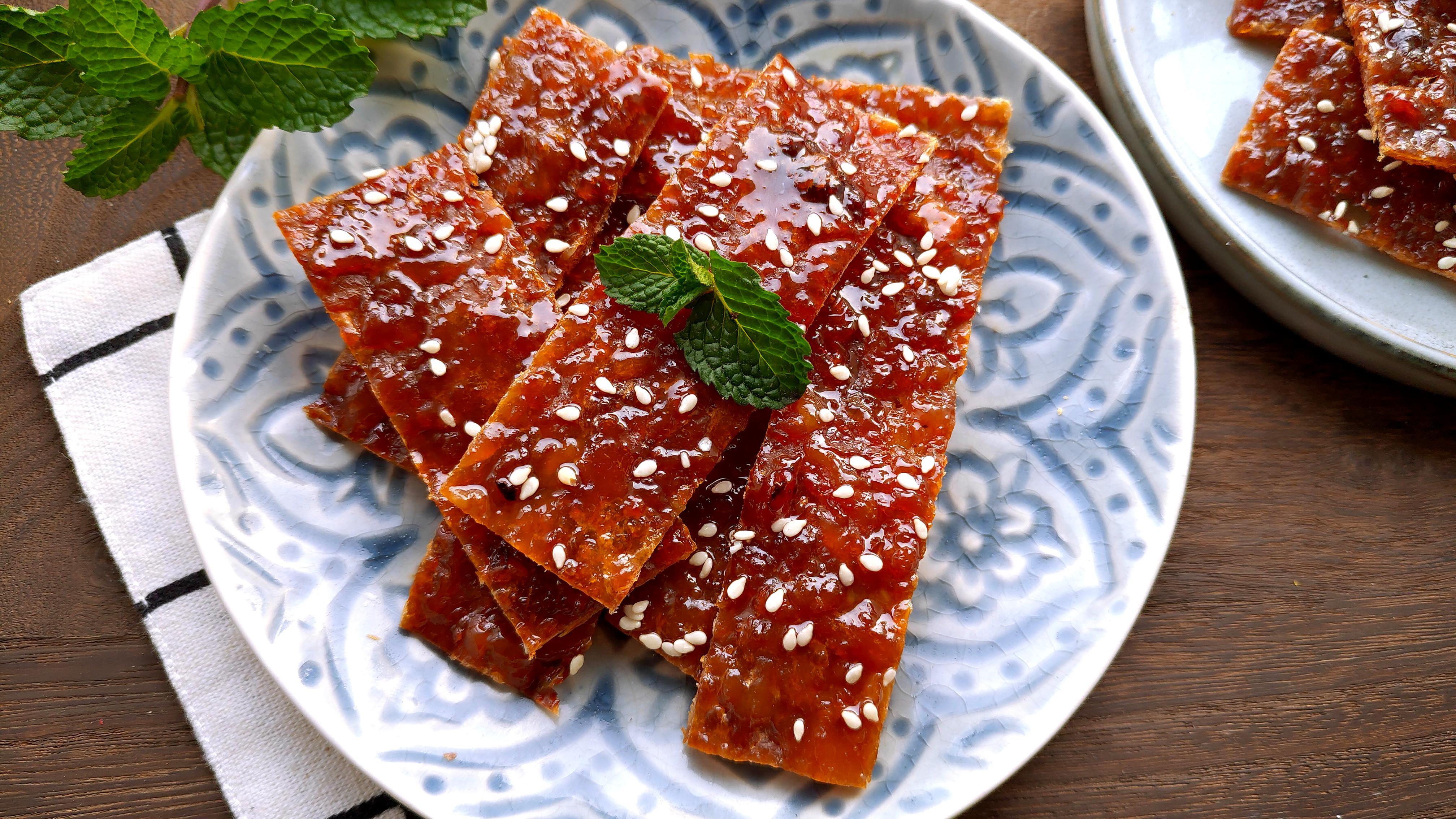 人人都爱的蜜汁肉脯,有烤箱就搞定!放心肉放心吃,待客最受欢迎