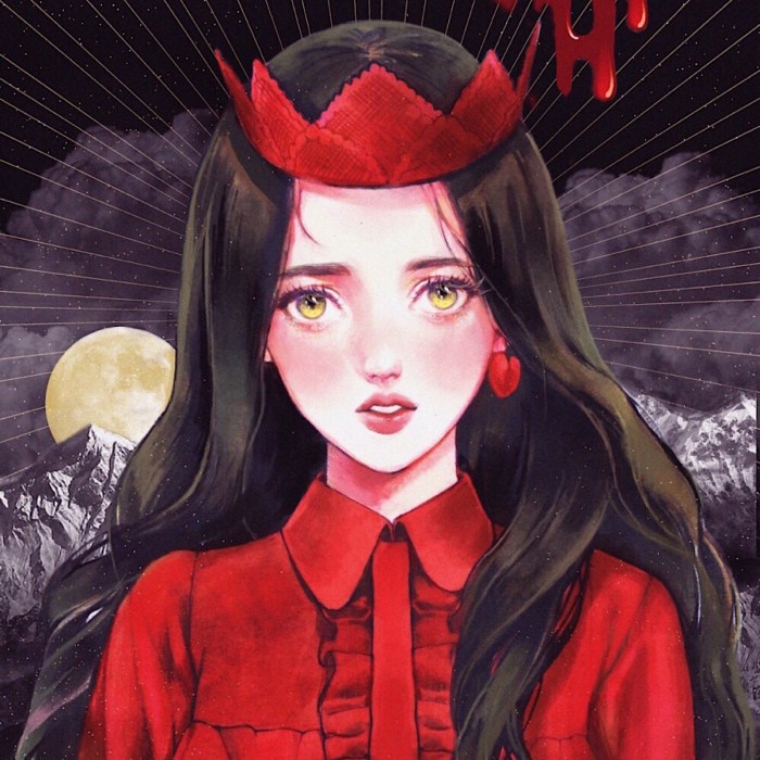 国人画师一组人物造型相当美型的插画作品!画风艳丽很有美感