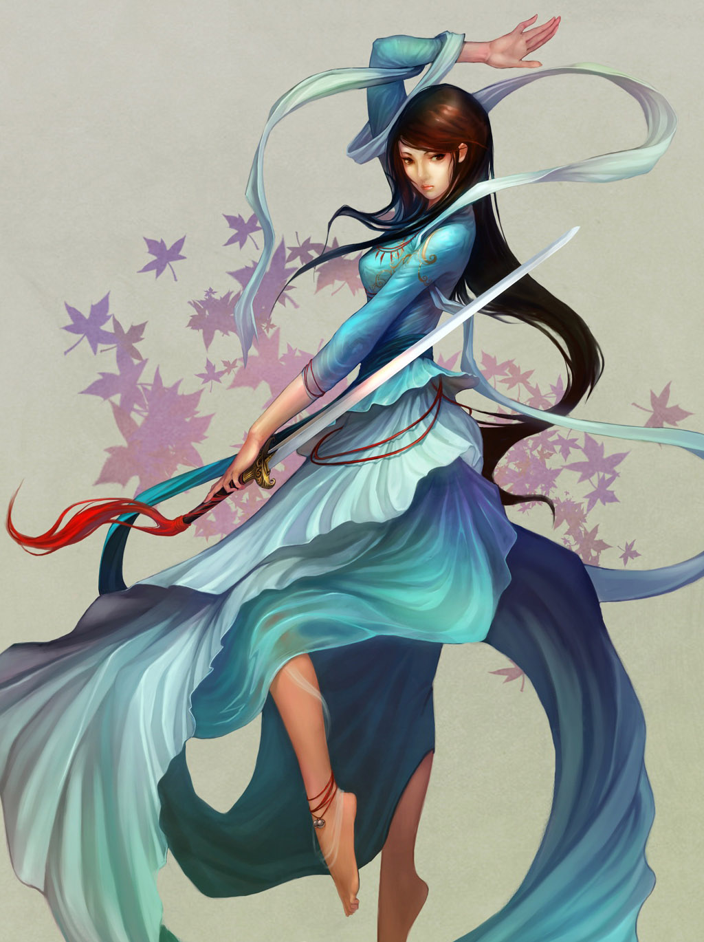 美女游戏插画作品