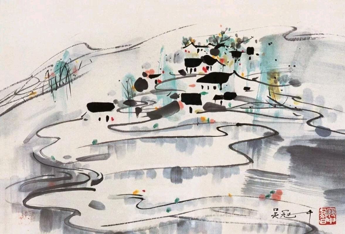 画家吴冠中散文《画里阴晴》,诠释他对油画和水墨的理解