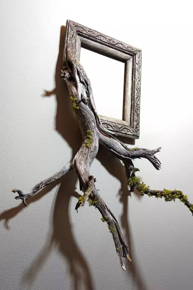 脑洞大开!设计师将树枝做成复古相框,太有艺术感了!