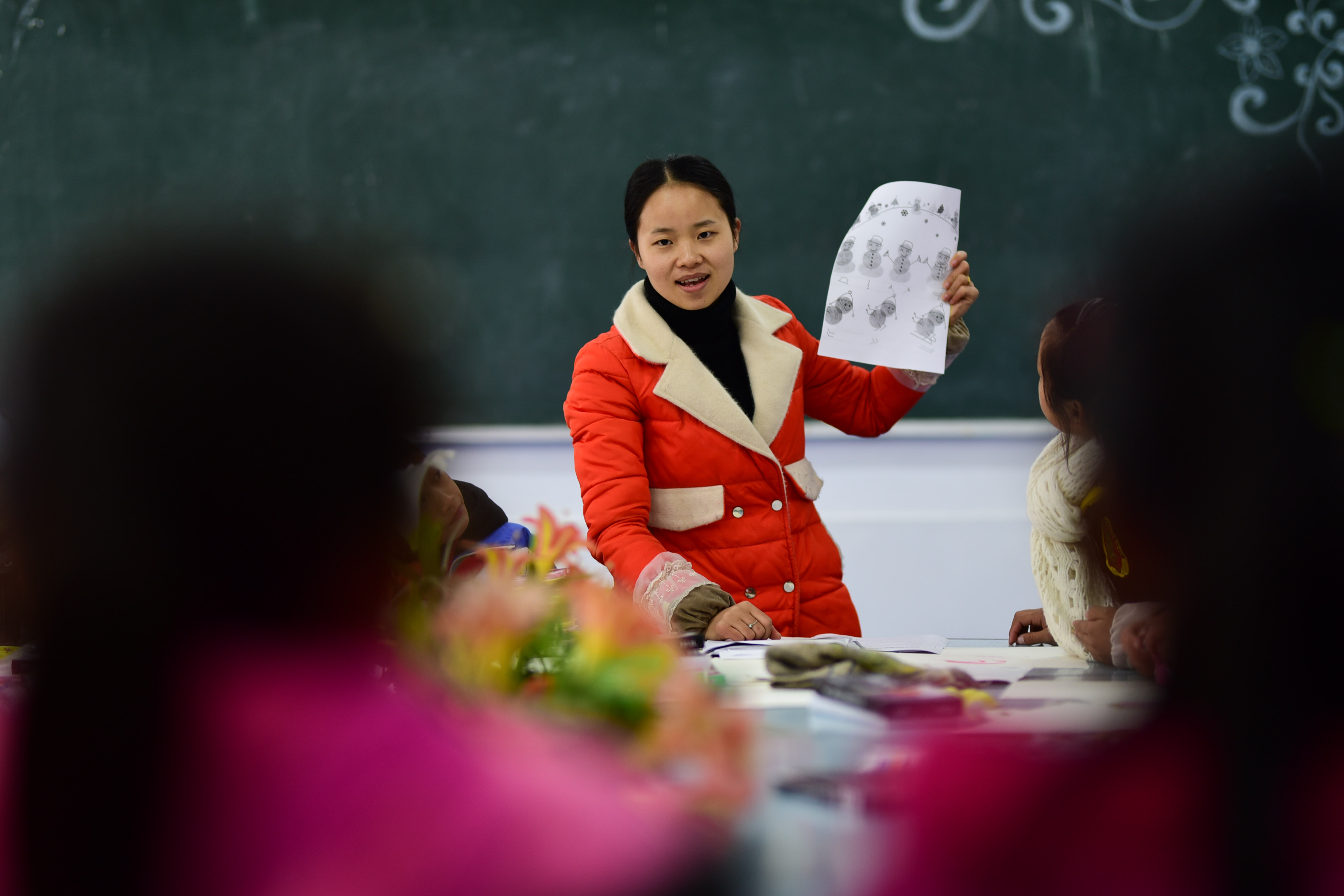 农村小学教师图片