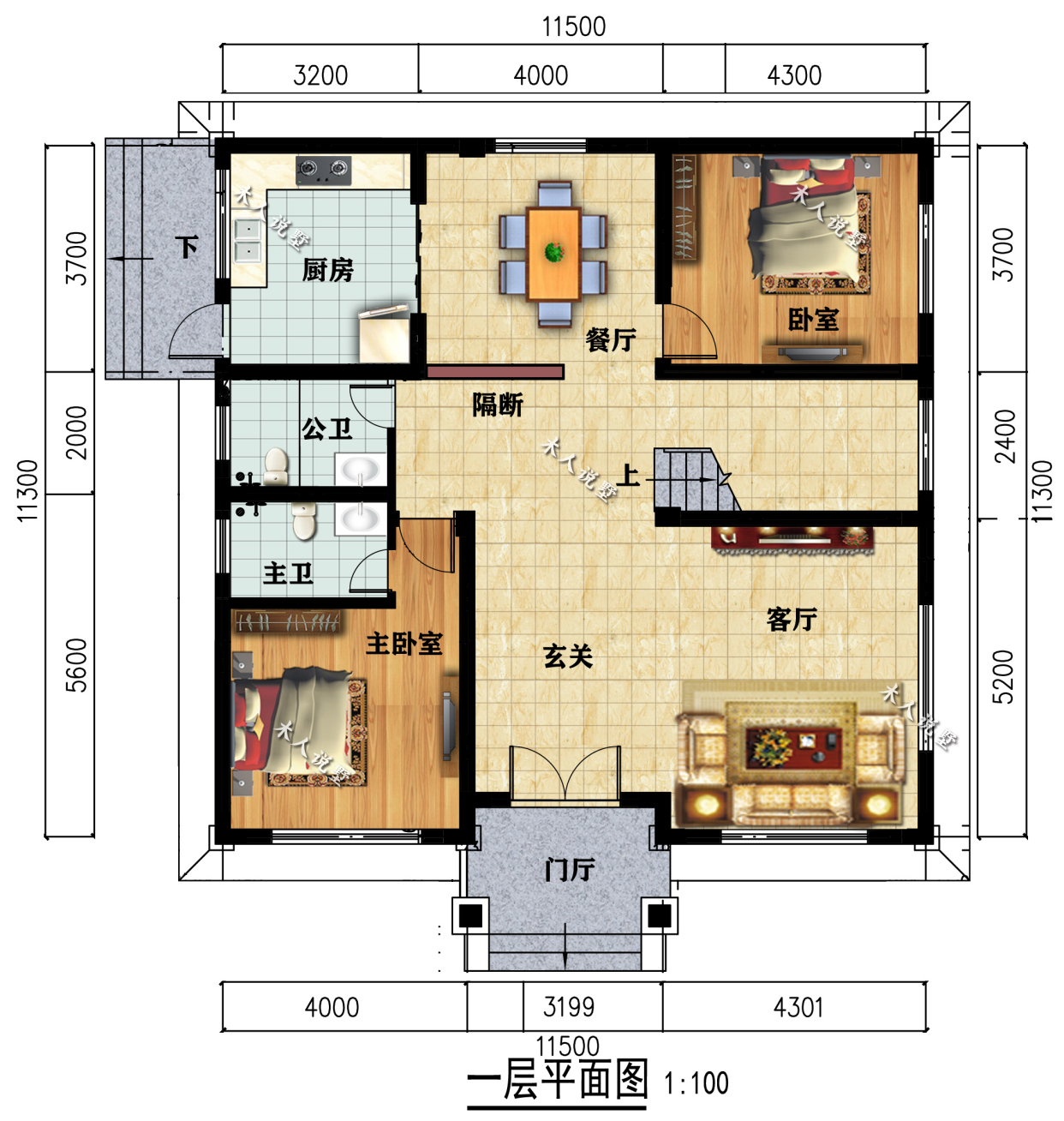 8x16米商铺自建房图纸图片