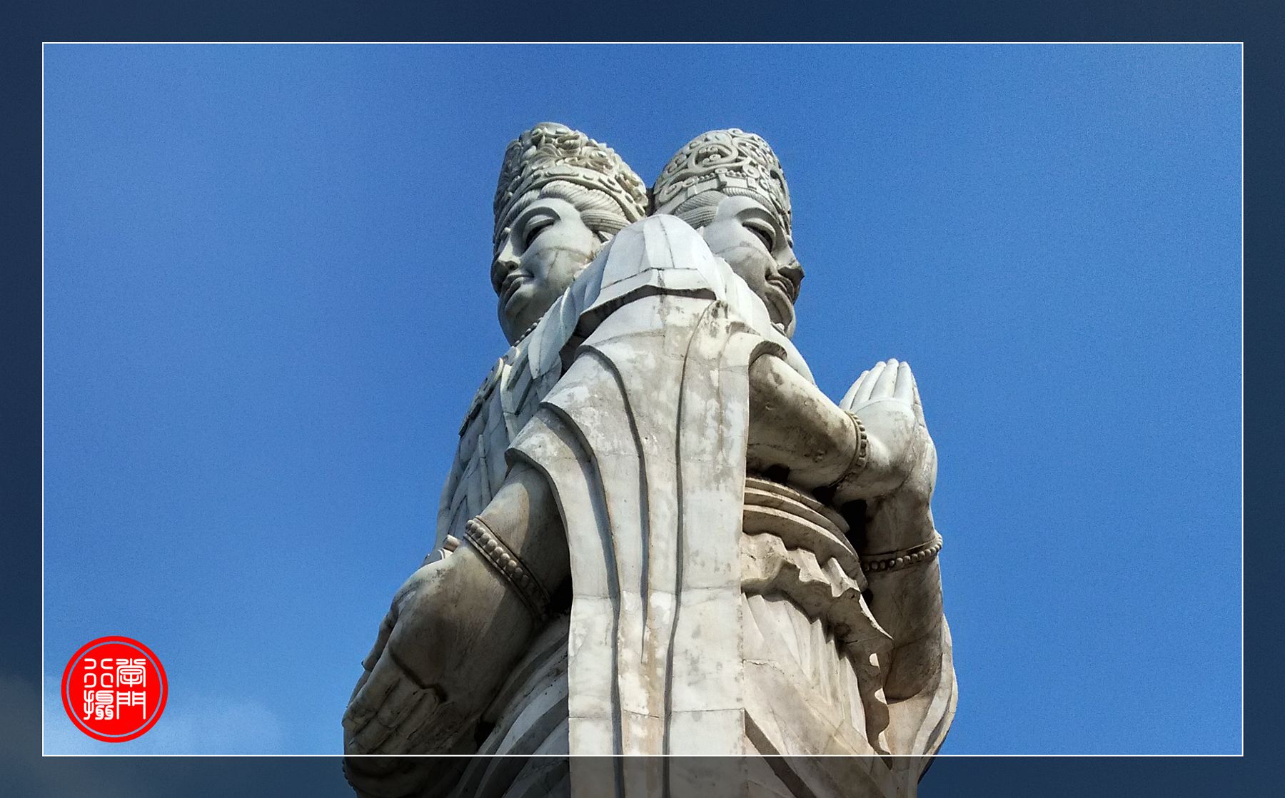 看到终南山三面观音像,体味农禅并重的哲学,算是一种感悟吧