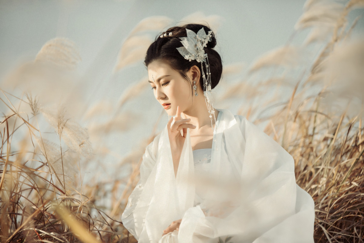 古风人像写真-芦花深深,秋日伊人