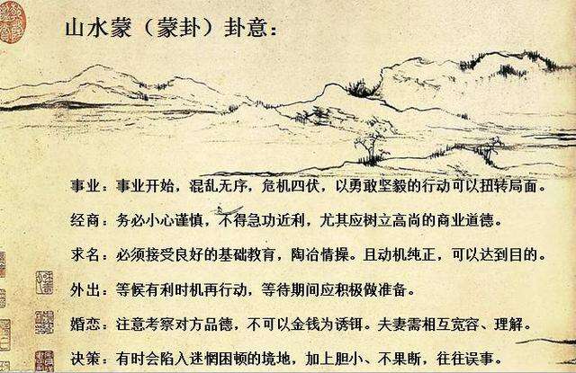 易经:六十四卦之第四"蒙"卦