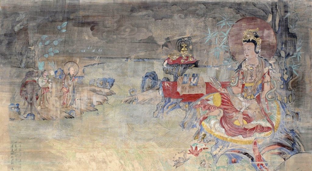 敦煌西千佛洞壁画,活生生地再现了当时的经济状态和科技水平