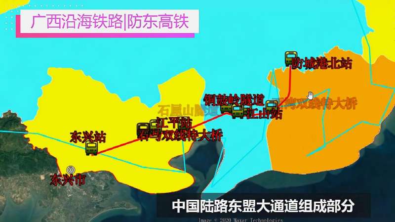防东高铁沿海铁路重要组成部分连接防城港和东兴