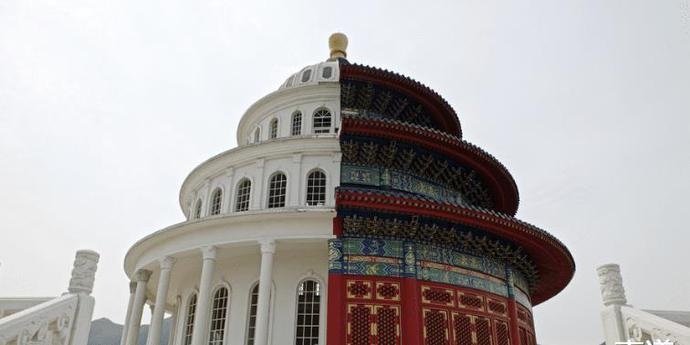 中国奇葩建筑"阴阳楼,全球独一无二复合建筑,你知道在哪吗?
