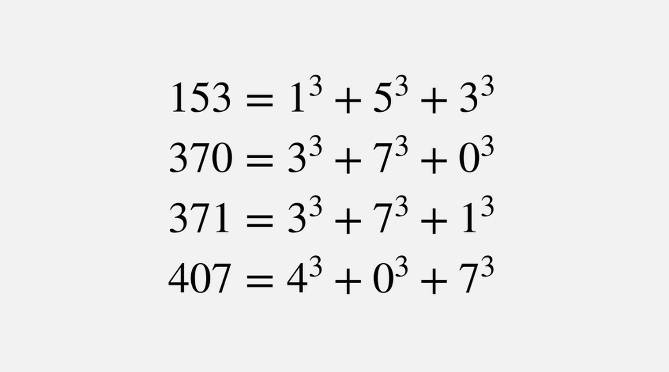数学小知识# 你知道,数字中也有"自恋数"吗?