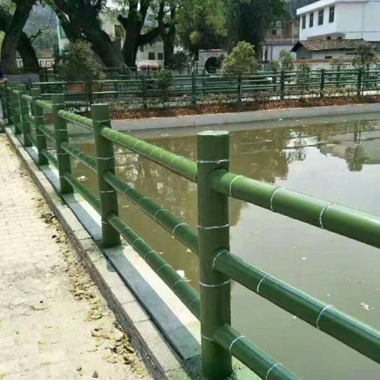 清新連州佛岡水泥混凝土仿石仿竹欄杆,河道池塘公園護欄圍欄安裝