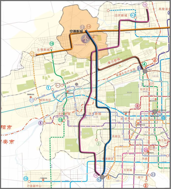 西安地铁12号线规划图片