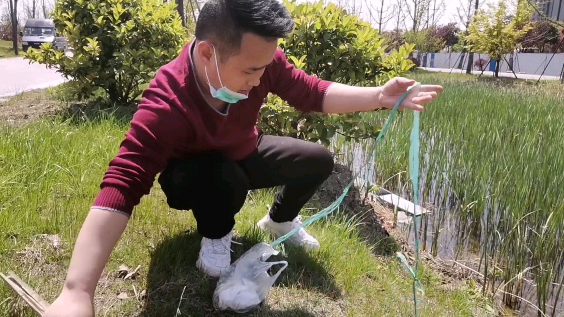 帅小伙齐整用鸡肠子钓龙虾结果如何呢