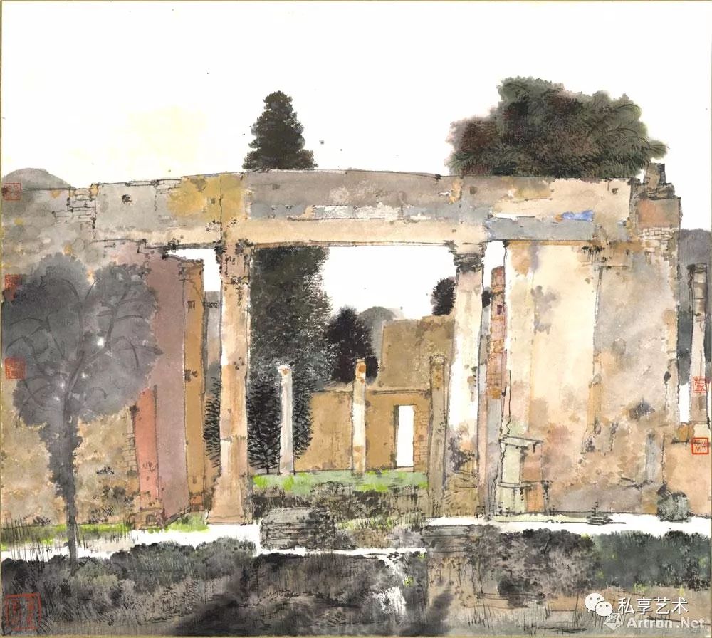 域外写生丨卢禹舜100幅欧洲,亚洲人文风光写生作品精选