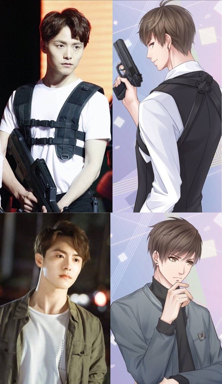 《恋与制作人》李泽言,白起,许墨和周棋洛,三次元对应的男神