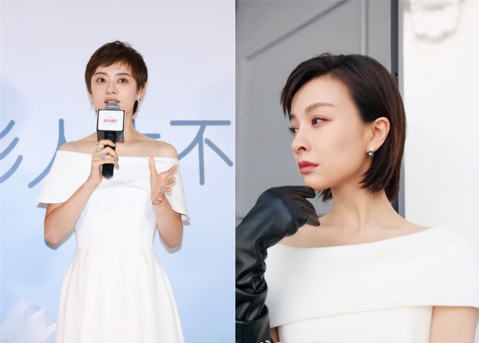 孙俪一字肩长裙撞衫吴昕,自然美碾压凹造型,网友:抓拍完胜摆拍