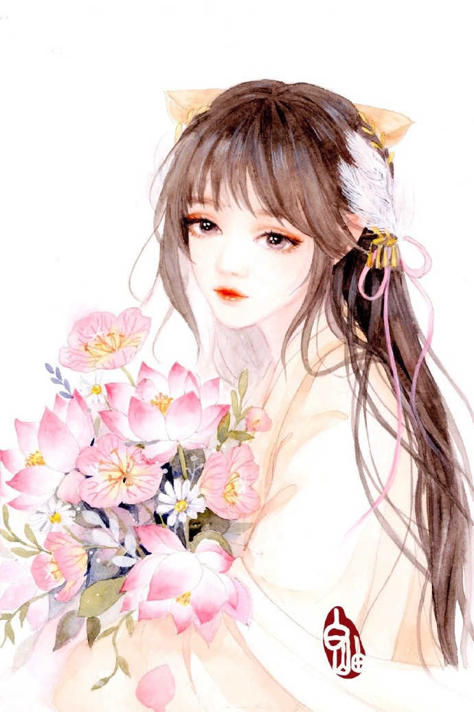 教你画一个好看的古风女子,唯美古风女子手绘图,收藏当壁纸用