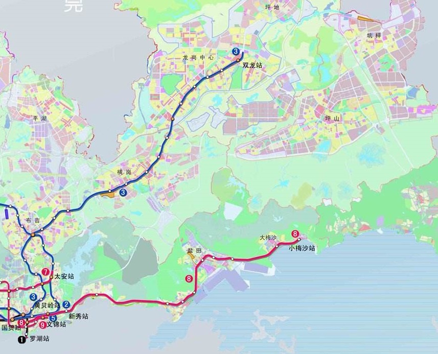 深圳地铁八号线线路图,深圳地铁8号线线路图 深圳地铁8号线的铺轨,接触网均开始施工:2020年通车指日可待