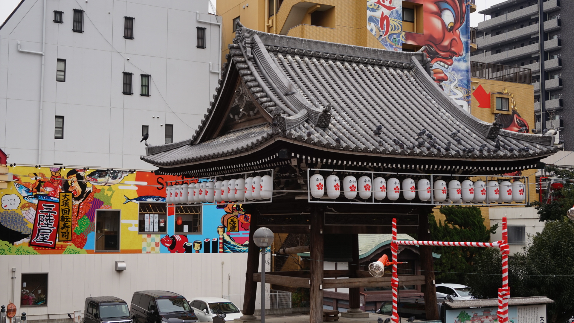 日本名古屋这个寺庙少有中国游客去,好多鸽子,商业街好多美食