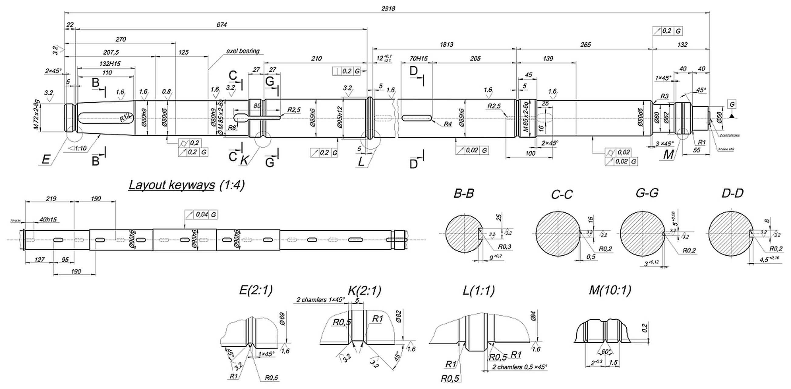 带键槽的电机轴端有键槽,可以安装定位或锁紧零件,增加轴的稳定性和