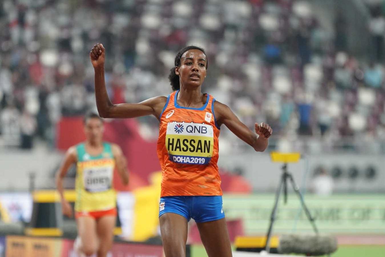 田径——女子10000米决赛:荷兰选手哈桑夺冠