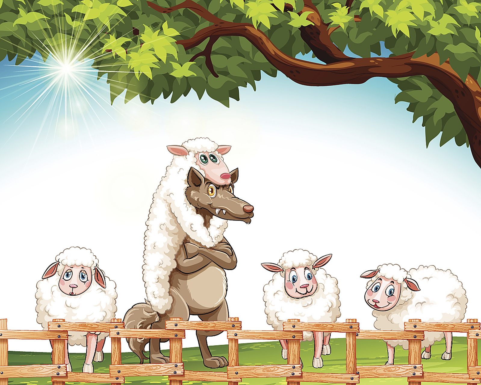 想到自己今天能独自享受这么多美味佳肴,小羊不禁哼起歌来