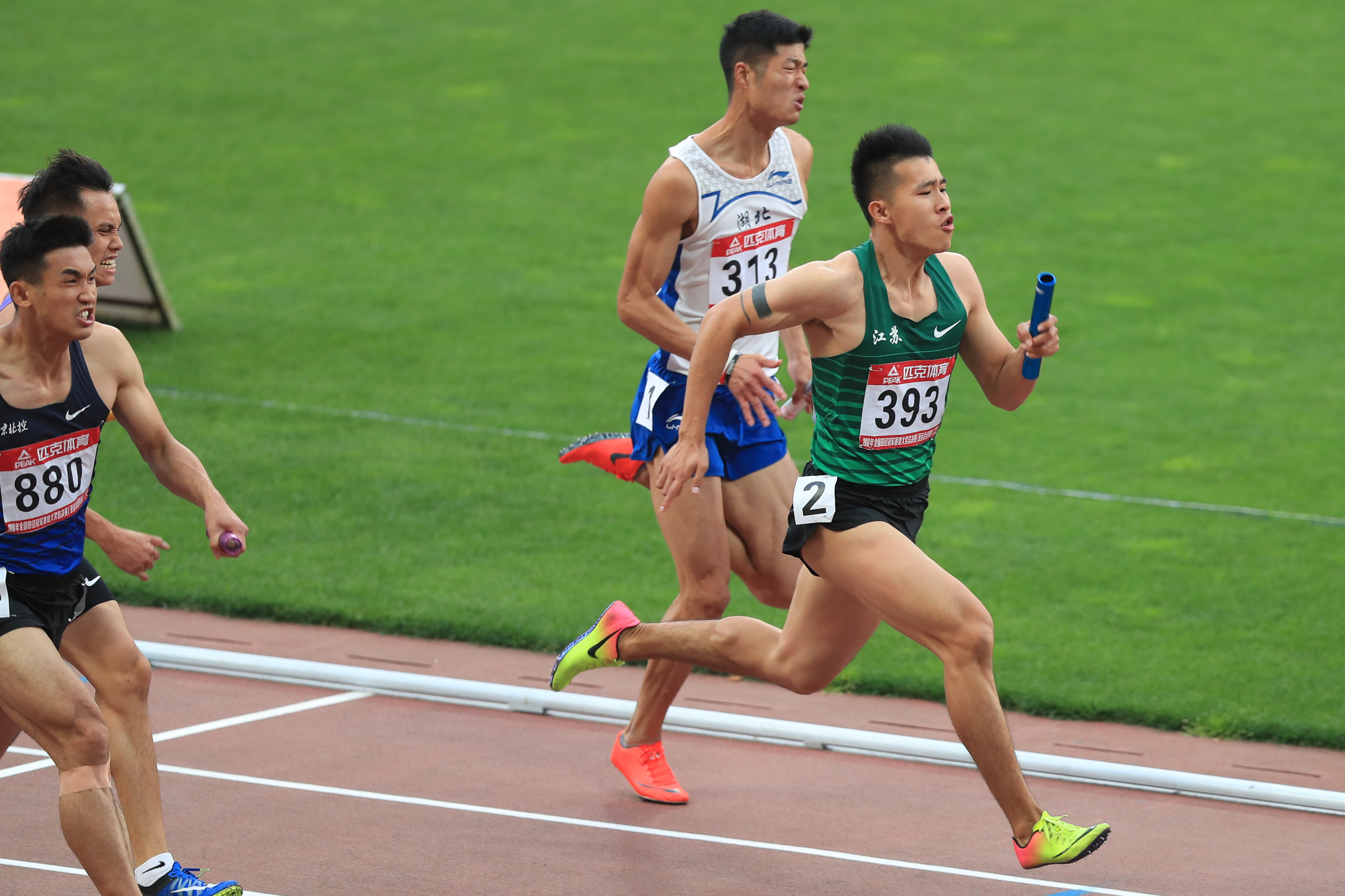 田徑——2018全國田徑冠軍賽:男子4×100米賽況(1)