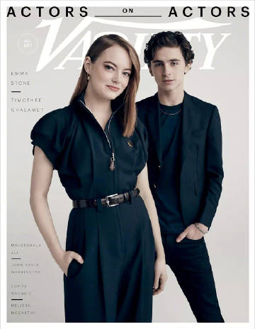 甜茶timothée chalamet和石头姐emma stone登上《variety》杂志对谈
