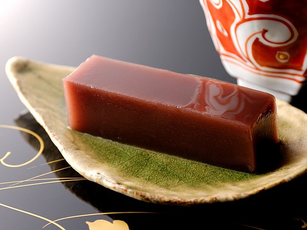 日式传统点心羊羹糕,孩子最爱吃栗羊羹了,香甜软绵,入口即化!