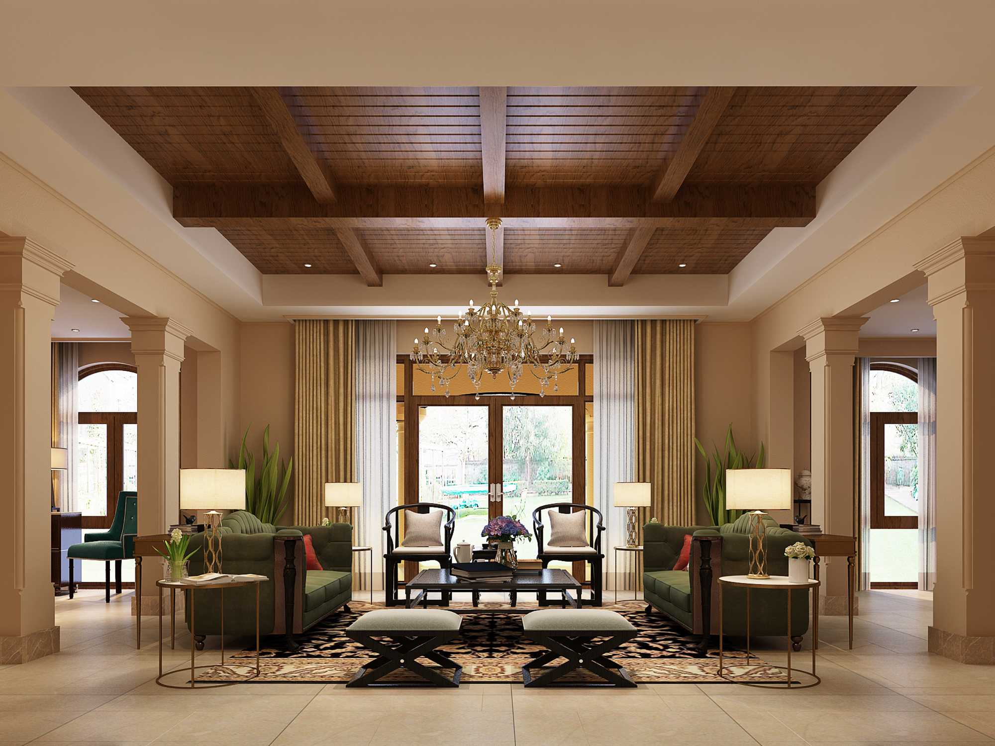 苏州别墅装修-中西结合高端大气的的设计风格