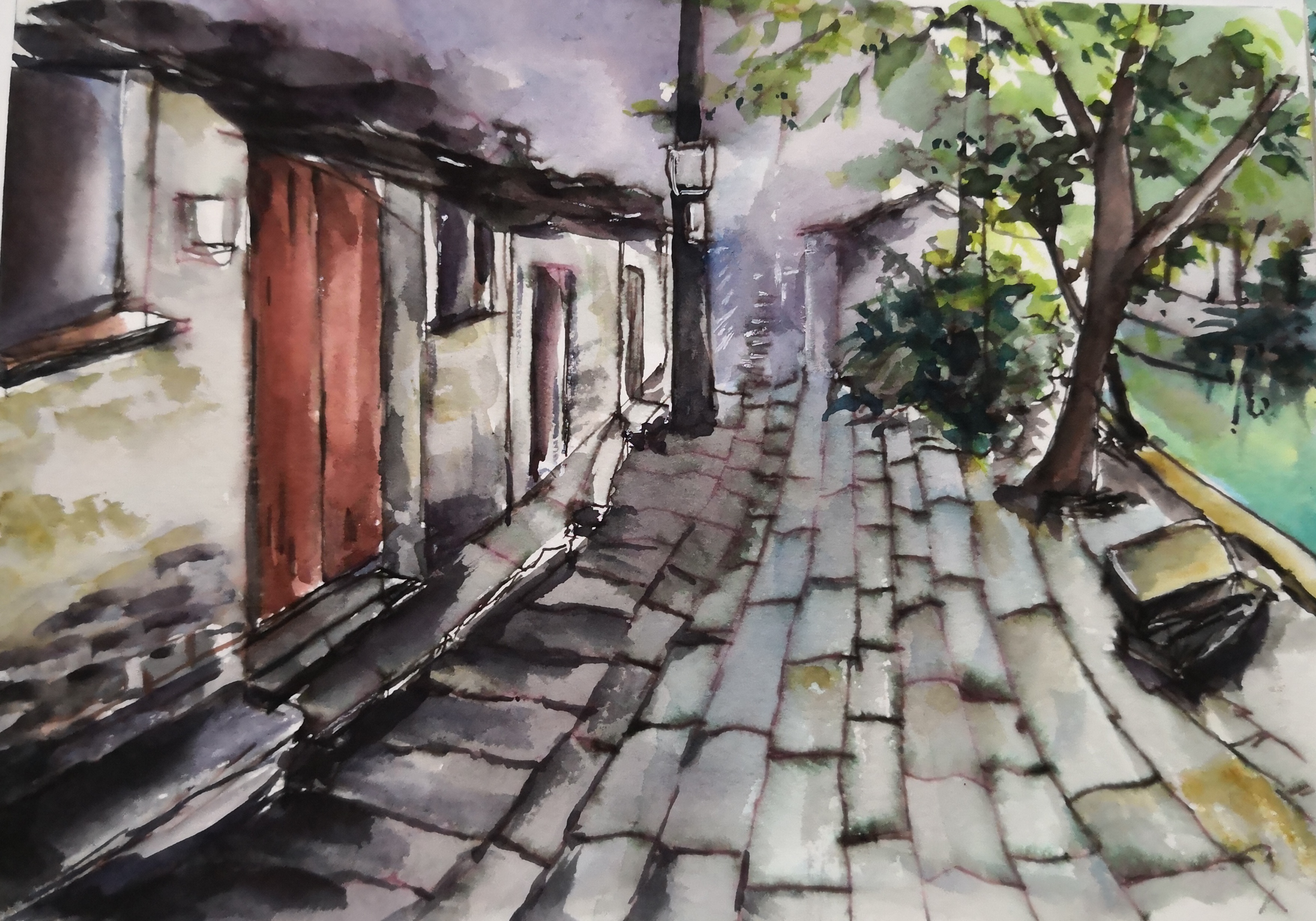 钢笔水彩苏州印象