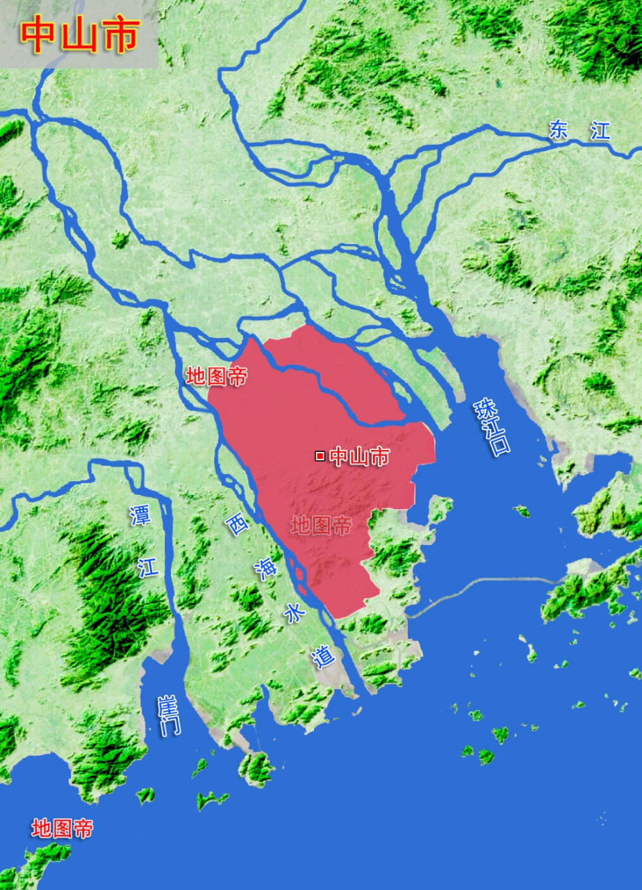 历史地图#中山市,广东省地级市,我国5个不设市辖区的地级市之一,位于