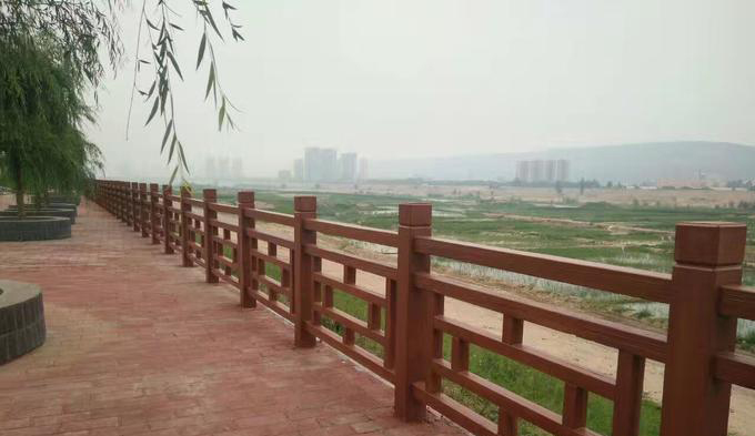 河源市景区河道池塘混凝土栏杆,水泥仿木护栏效果图与样式合集