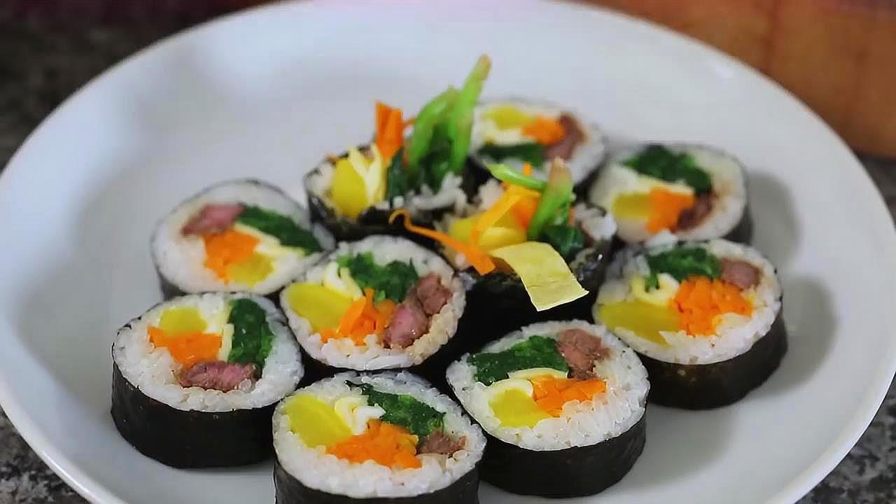 紫菜包飯最正宗的做法,外觀好看更好吃,營養豐富野餐帶它太合適