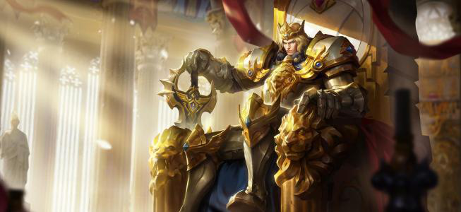 死亡骑士亚瑟,尽管是送的英雄,发育起来也很厉害