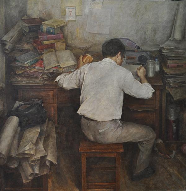 邱瑞敏画油画,吴慧明做雕塑:他们夫妻俩的作品与时代同行