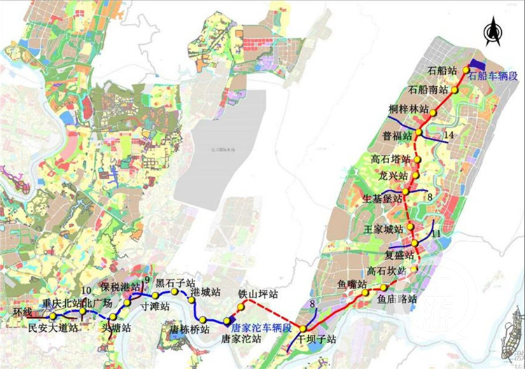 重庆轨道交通4号线二期首个高架段今晨开工