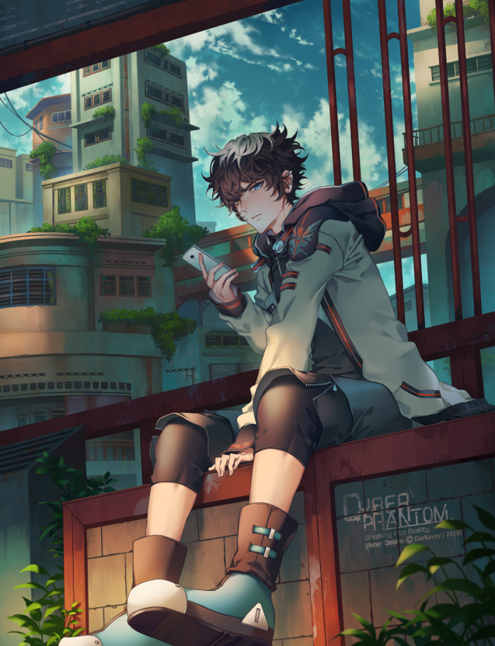 唯美古风二次元美男壁纸,深夜,我举着酒杯,一点一滴地品尝