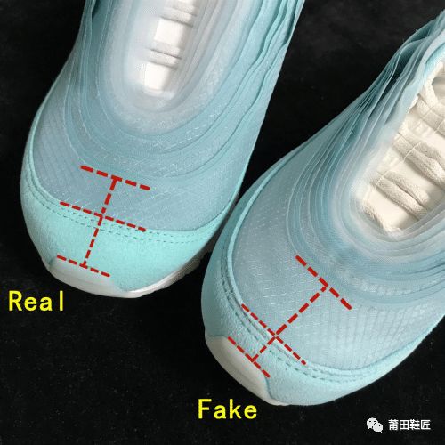 耐克air max97万花筒茹秋石云层上海限定真假对比鉴定细节详解