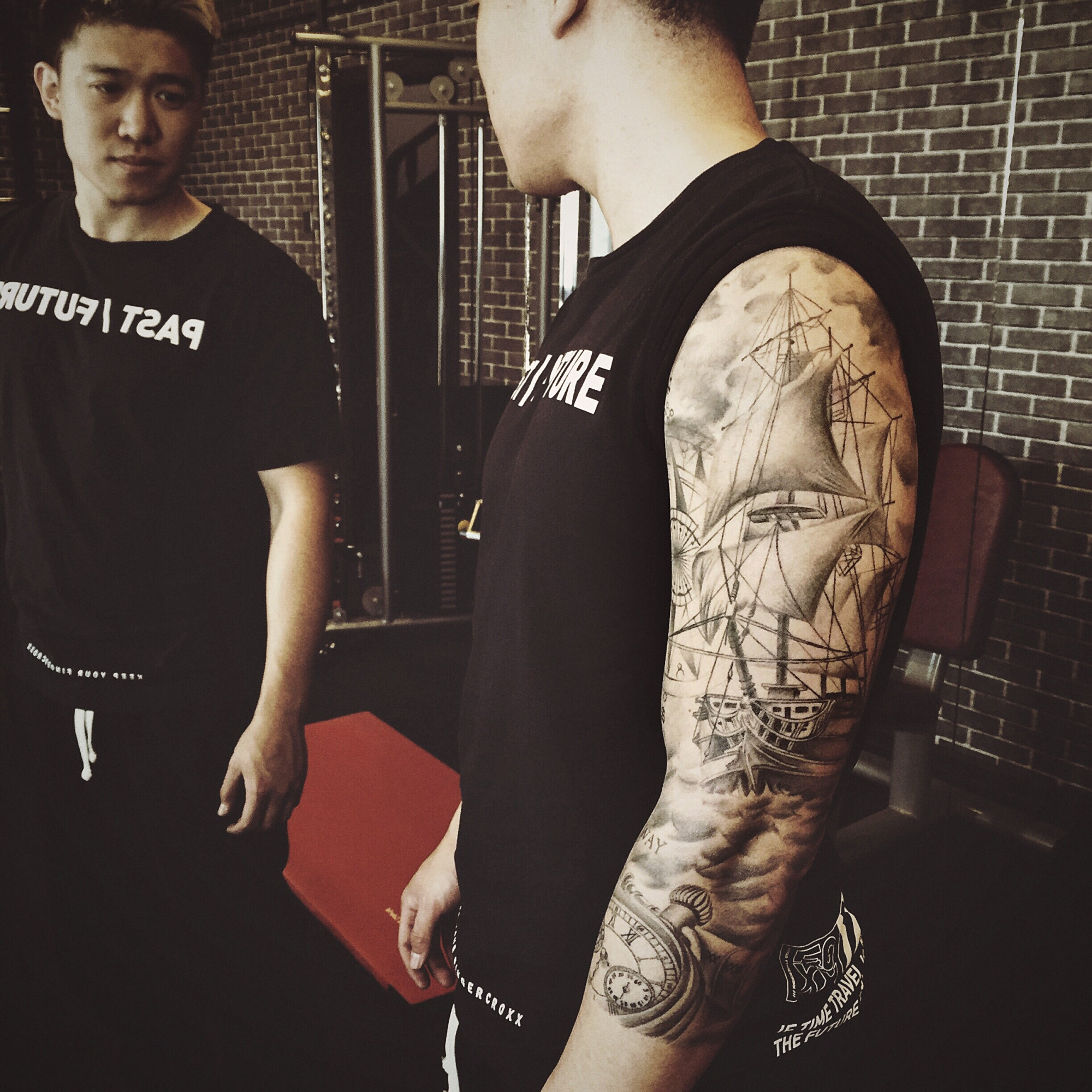 七分袖变花臂,帅