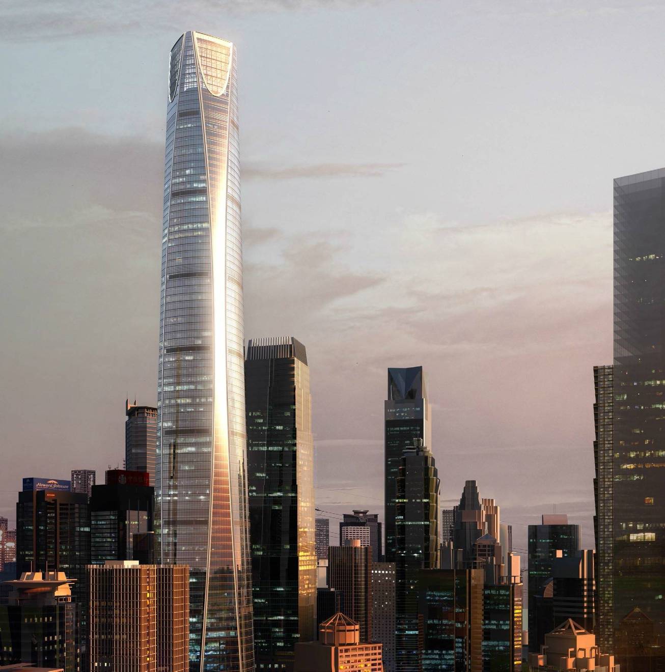 重庆正积极打造的一座新高楼,高431米,预计2022年竣工