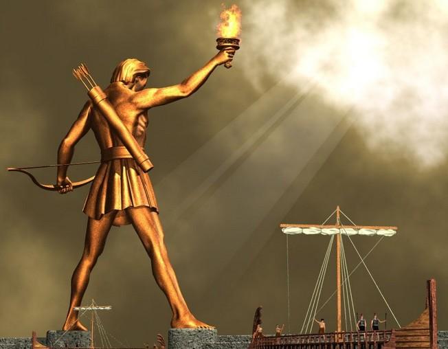 罗德岛太阳神巨像建造时间于约公元前282年,这一年在战国七雄夹缝中