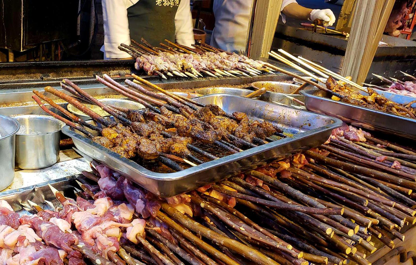 回民经典红柳烤肉,现烤现吃,美味无敌大肉串